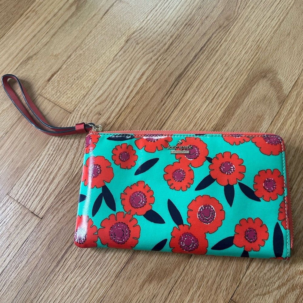Kate Spade Flower Clutch with matching wallet